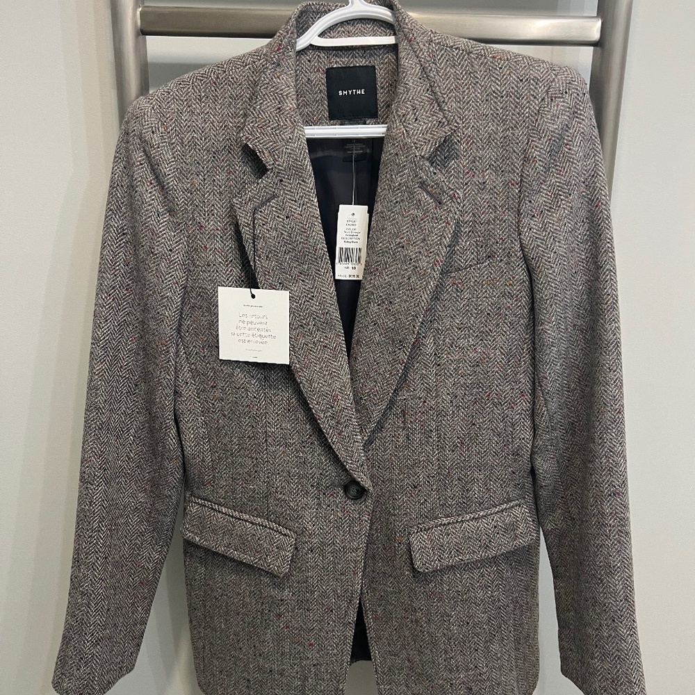 Smythe Gray Herringbone Blazer